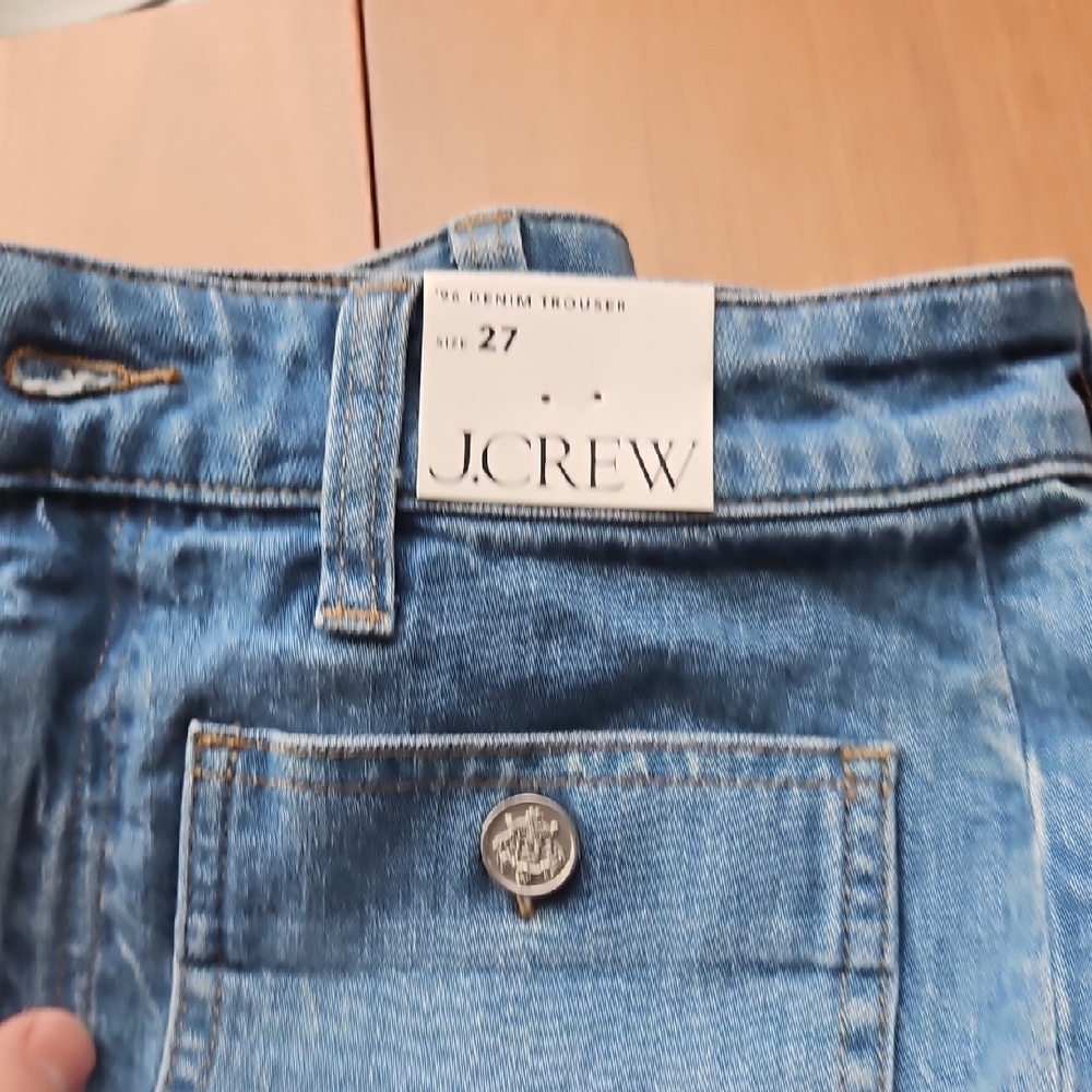 J. Crew Sky Blue 96 Denim Trouser Flare Leg - Picture 3 of 7